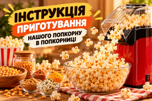 Інструкція приготування попкорну в попкорниці фото